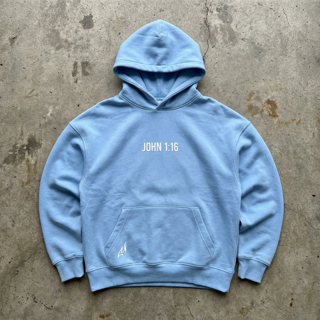 Grace Upon Grace - Premium Sky Blue Hoodie