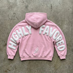 Highly Favored - Premium Pink Hoodie