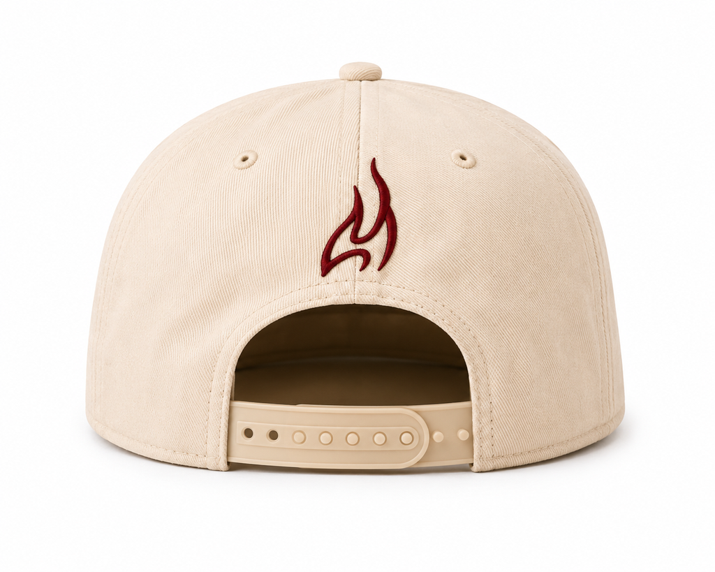 His Mercy - Premium Cream Red Snapback Hat