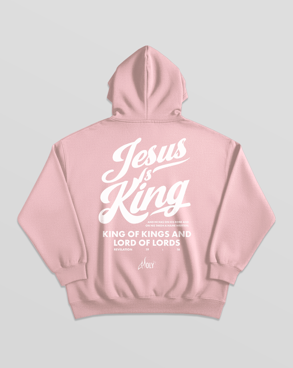 Jesus is King Women’s relaxed hoodie Light Pink