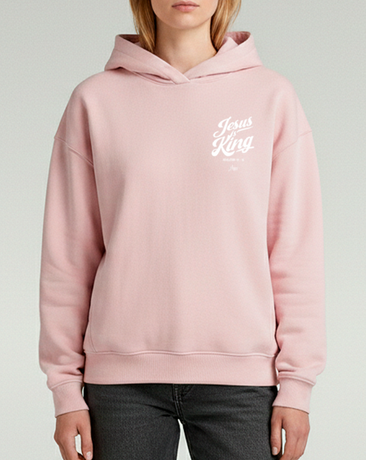 Jesus is King Women’s relaxed hoodie Light Pink