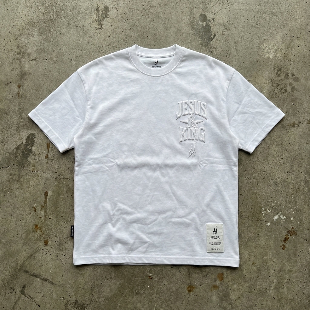 King Eternal - Premium White Puff Print T-Shirt