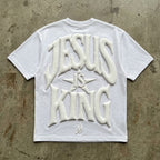 King Eternal - Premium White Puff Print T-Shirt