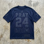 Pray Without Ceasing - Premium Navy Tonal T-Shirt