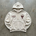 Threefold Cord - Premium Cream Embroidered Hoodie