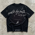 Faith Walk - Black Script Graphic Tee