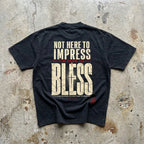 Not Here To Impress  - Heavyweight Vintage Washed T-Shirt