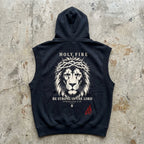 Be Strong in the Lord - Vintage Wash Sleeveless Hoodie