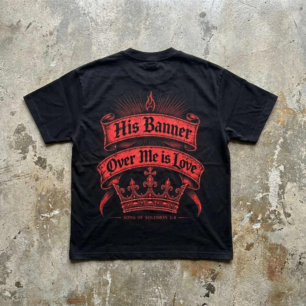 His Banner Over Me Is Love - Essential Cotton T-Shirt