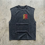 PRAY FAST REPEAT  - Snow Washed Tank Top