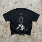 Faith Walk - Heavy Boxy Oversized T-Shirt