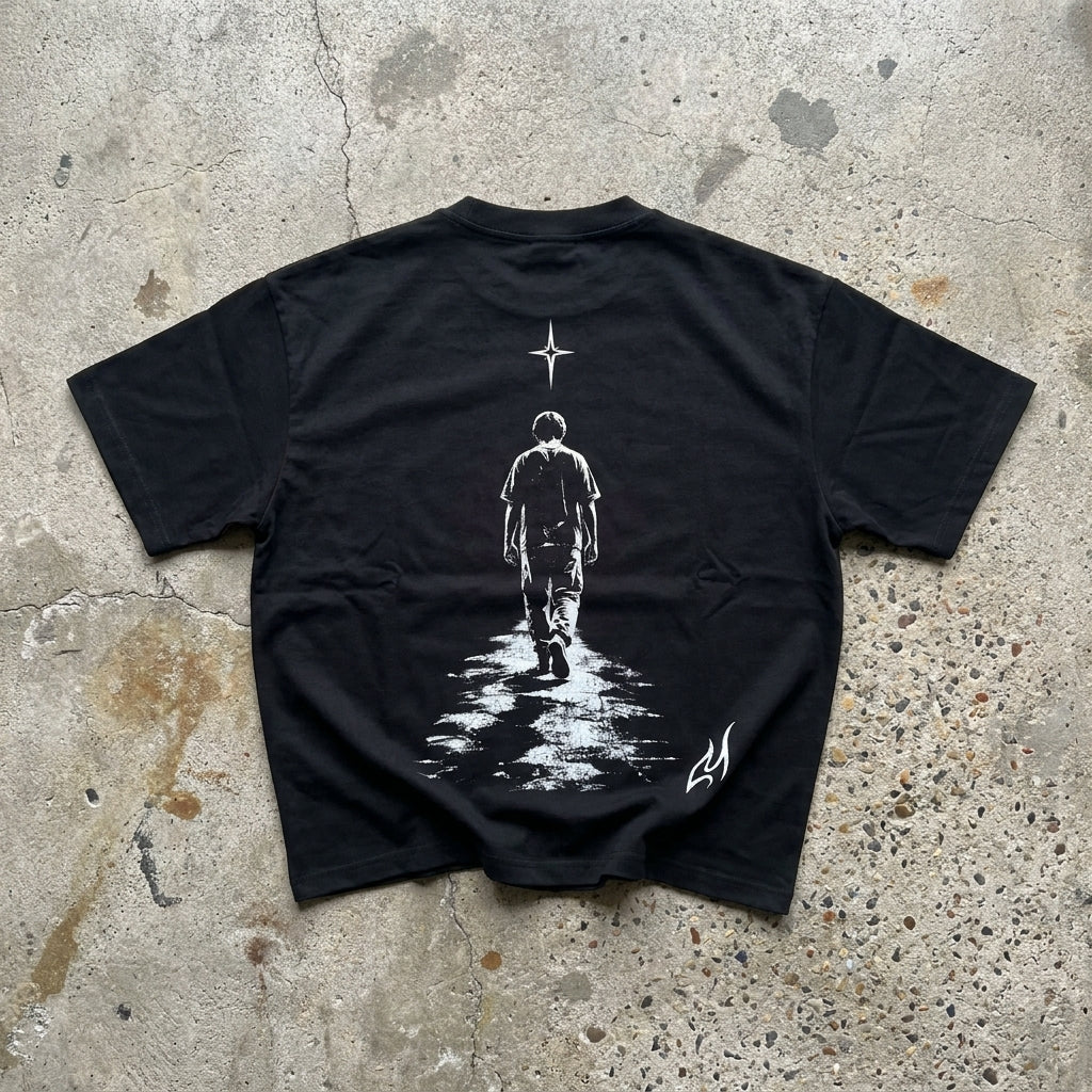 Faith Walk - Heavy Boxy Oversized T-Shirt