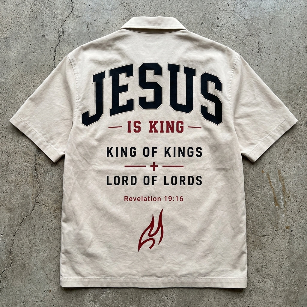 King’s Work - Premium Cream Button-Up Shirt