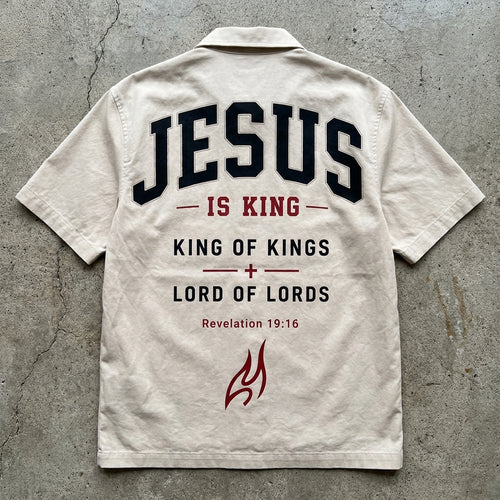 King’s Work - Premium Cream Button-Up Shirt